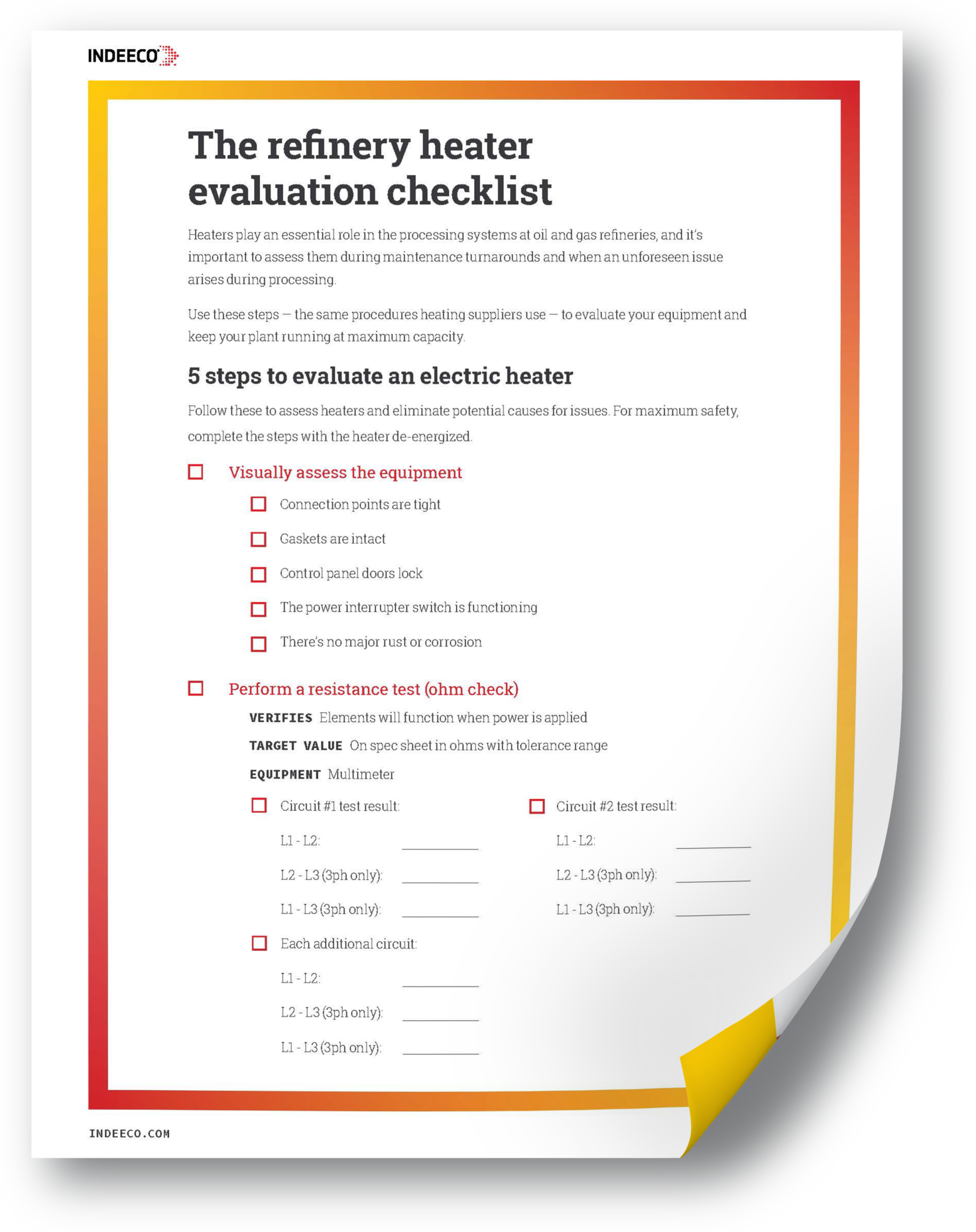 refinery-heater-evaluation-checklist